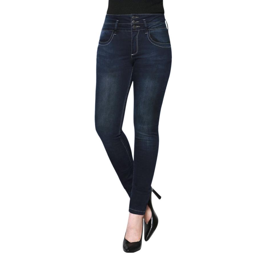 Uxcell Allegra K 女性 レディースジーンズ デニム パンツ ボトムス スキニー ハイウェスト Xs Jp 5 ブルー Www Chaleang Go Th