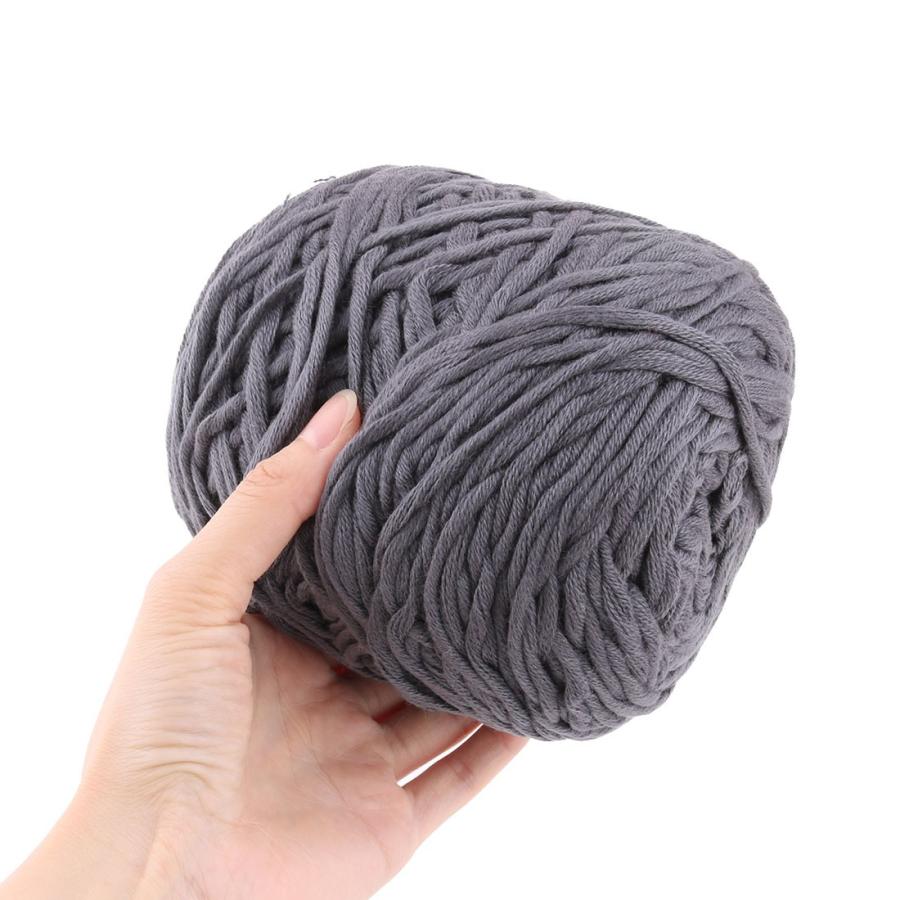 uxcell アクリル繊維 ホーム手作りかぎ針編み ソックスグローブセーター編み糸コード 暗灰色