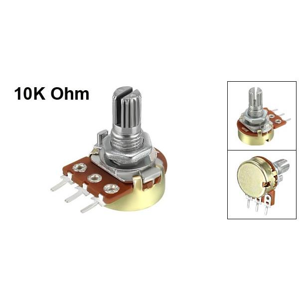 uxcell カーボンフィルムポテンショメータ 炭素被膜電位差計 10KΩ WH148 可変抵抗器｜soten2｜02