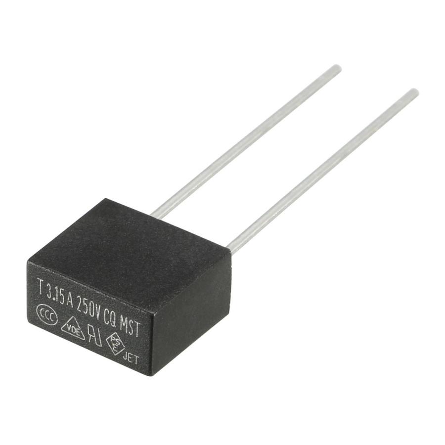 uxcell マイクロヒューズ DIPマウント ブラック T3.15A 3.15A 250V 10