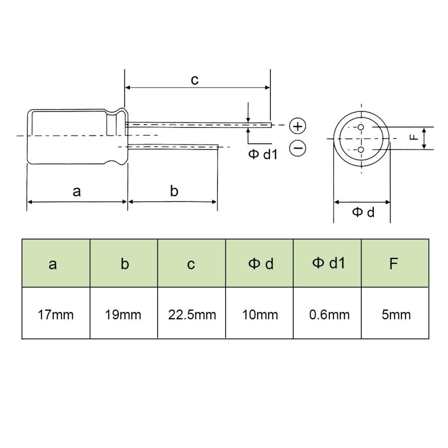 uxcell ラジアル電解コンデンサ 高リップル電流 低ESR 100uF 100V 105℃ 3000H 10X17mm グリーン 30個入り :  ソウテン2号店 - 通販 - Yahoo!ショッピング