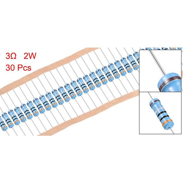 uxcell 金属膜抵抗器 MFレジスター 3Ω 2W 許容差1% 全長63mm 5カラーバンド 30枚入り｜soten2｜02