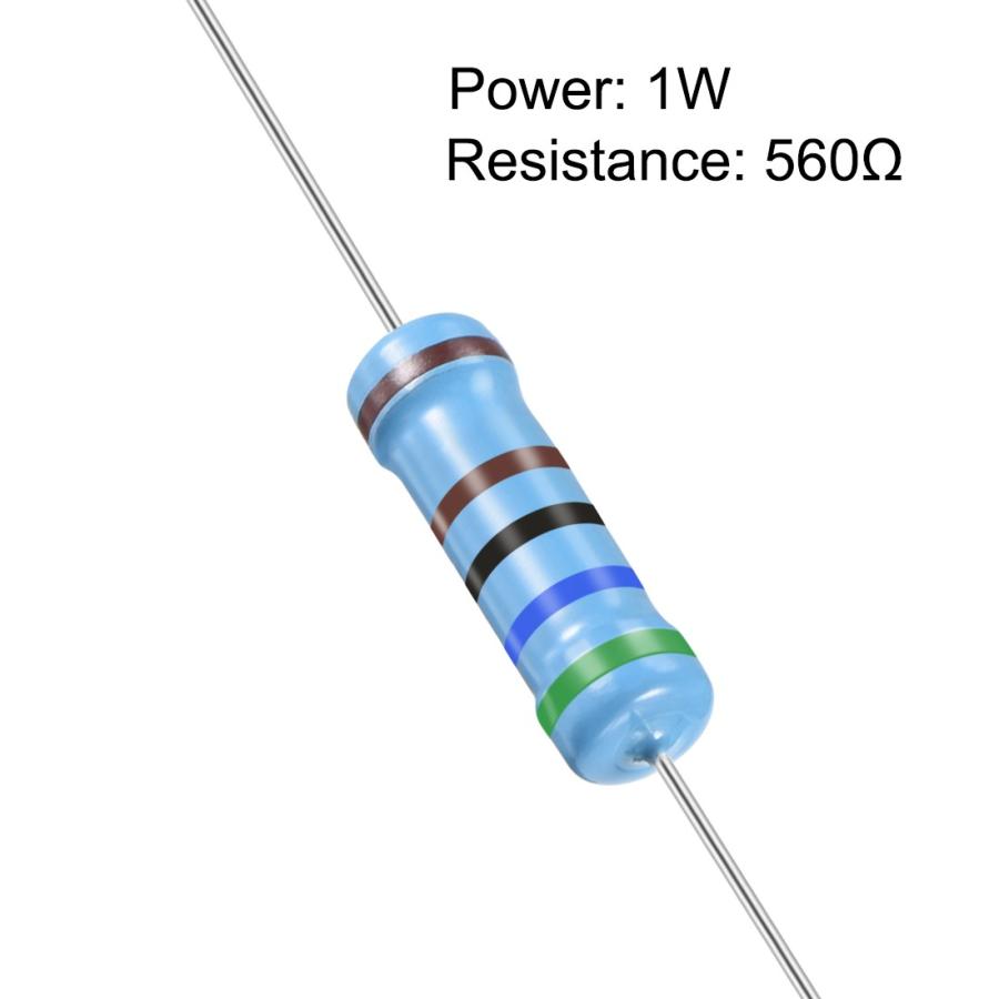 uxcell 金属膜抵抗器 1W 560オーム MF抵抗器 5色バンド 単一固定抵抗器