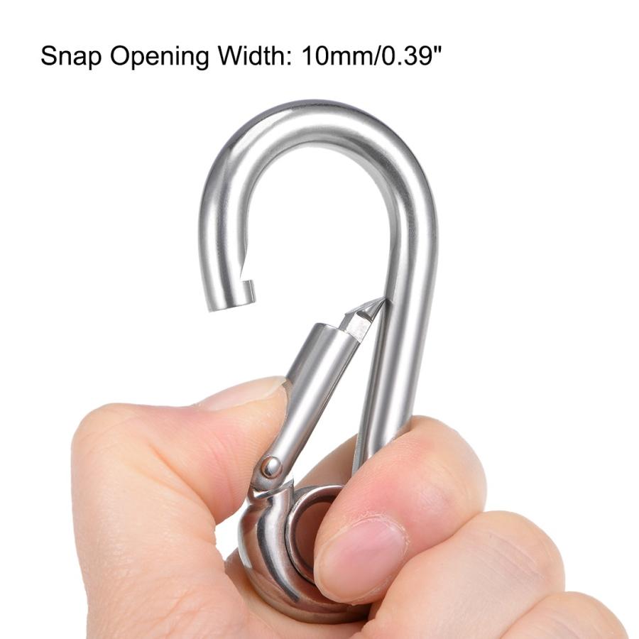 Uxcell フック 69mmステンレスカラビナ スプリング スナップリンク フック クリップキーホルダー2個入り Aux0585 ソウテン2号店 通販 Yahoo ショッピング