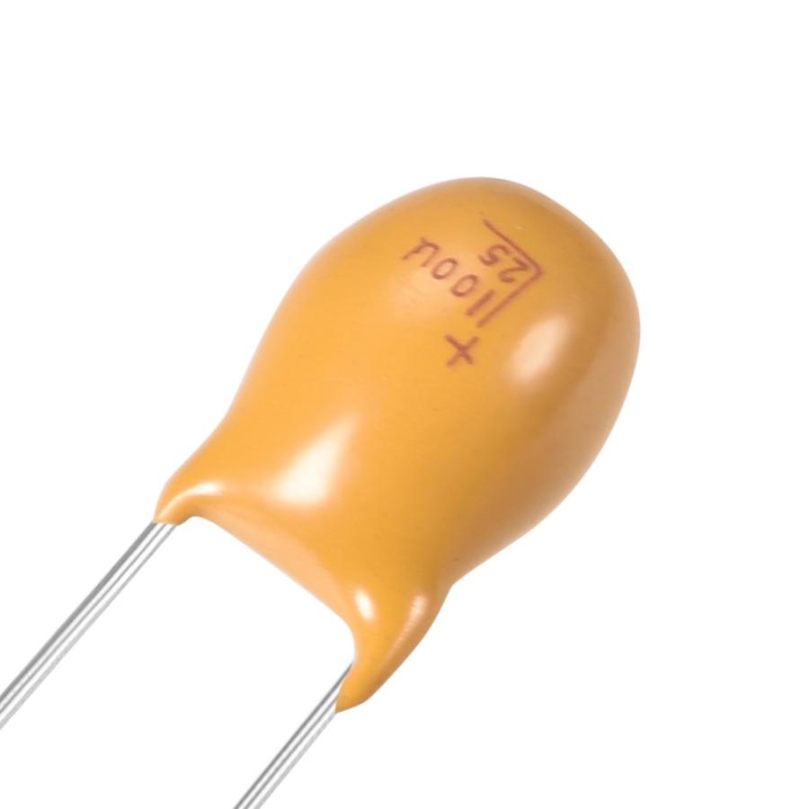 uxcell タンタルコンデンサ 100uFタンタルコンデンサ 25V 2ピン 