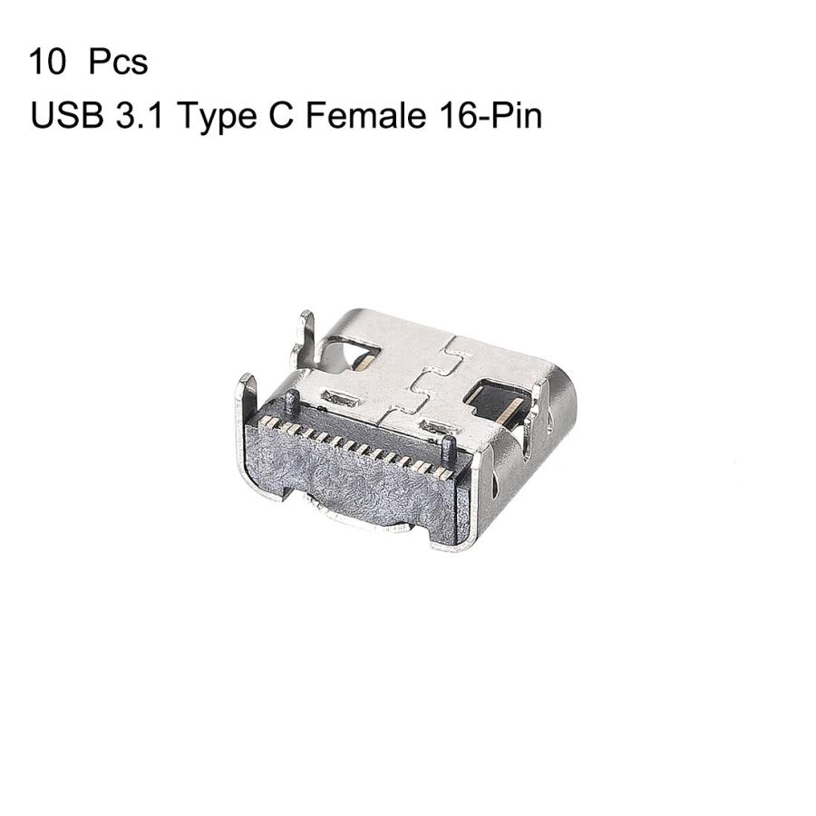 uxcell USB3.1 Cメスソケットコネクターポート 16ピンDIP180度アダプター 10個入り｜soten2｜03