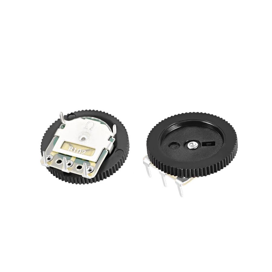 uxcell ホイールポテンショメータ B102 1KΩ 3ピン 縦型高精度 uxcell ホイールポテンショメータ B102 1KΩ 3ピン 縦型高精度