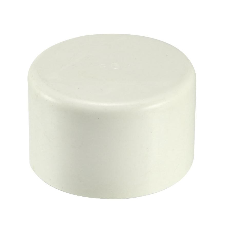 uxcell パイプキャップ PVC製 ホワイト 50mm内径 スリップエンド