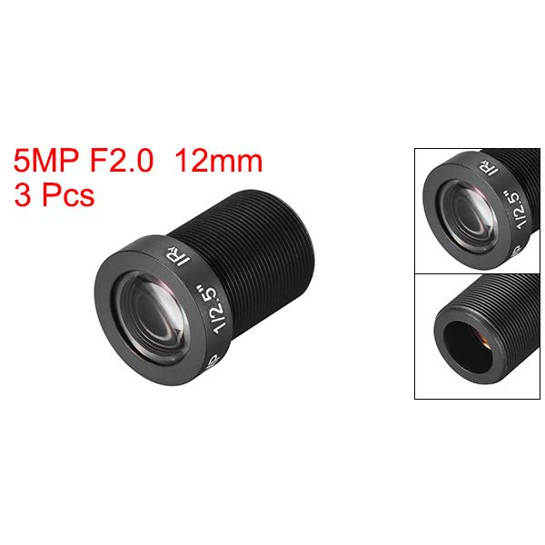 uxcell カメラレンズ 12 mm焦点距離 5MP F2.0 8.5mm広角 CCDカメラ用 3個｜soten2｜02