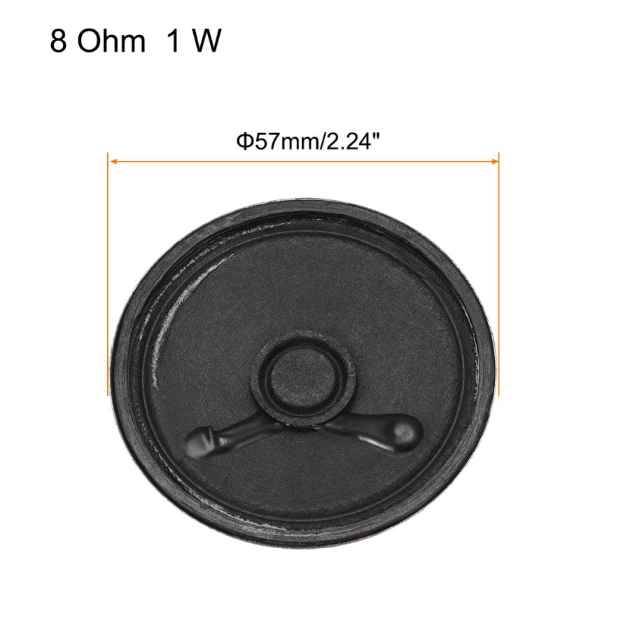 uxcell 1W 8オーム DIY磁気スピーカー?57mm 丸型交換スピーカー