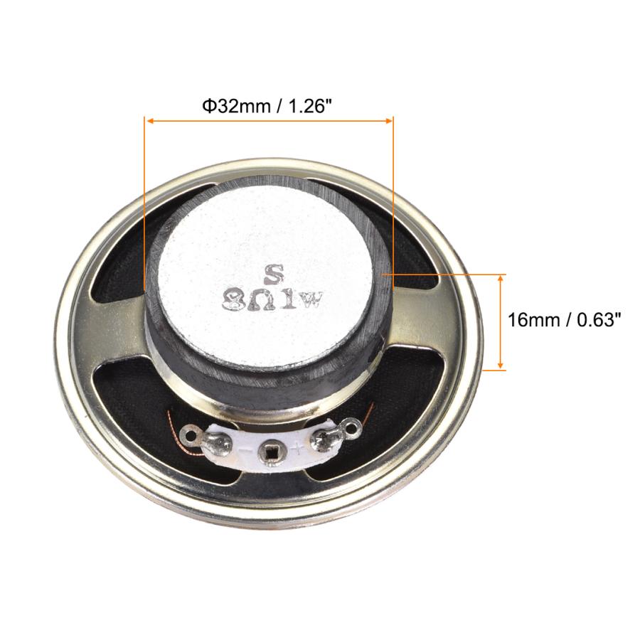 uxcell 1W 8オーム DIY磁気スピーカー?57mm 丸型交換スピーカー