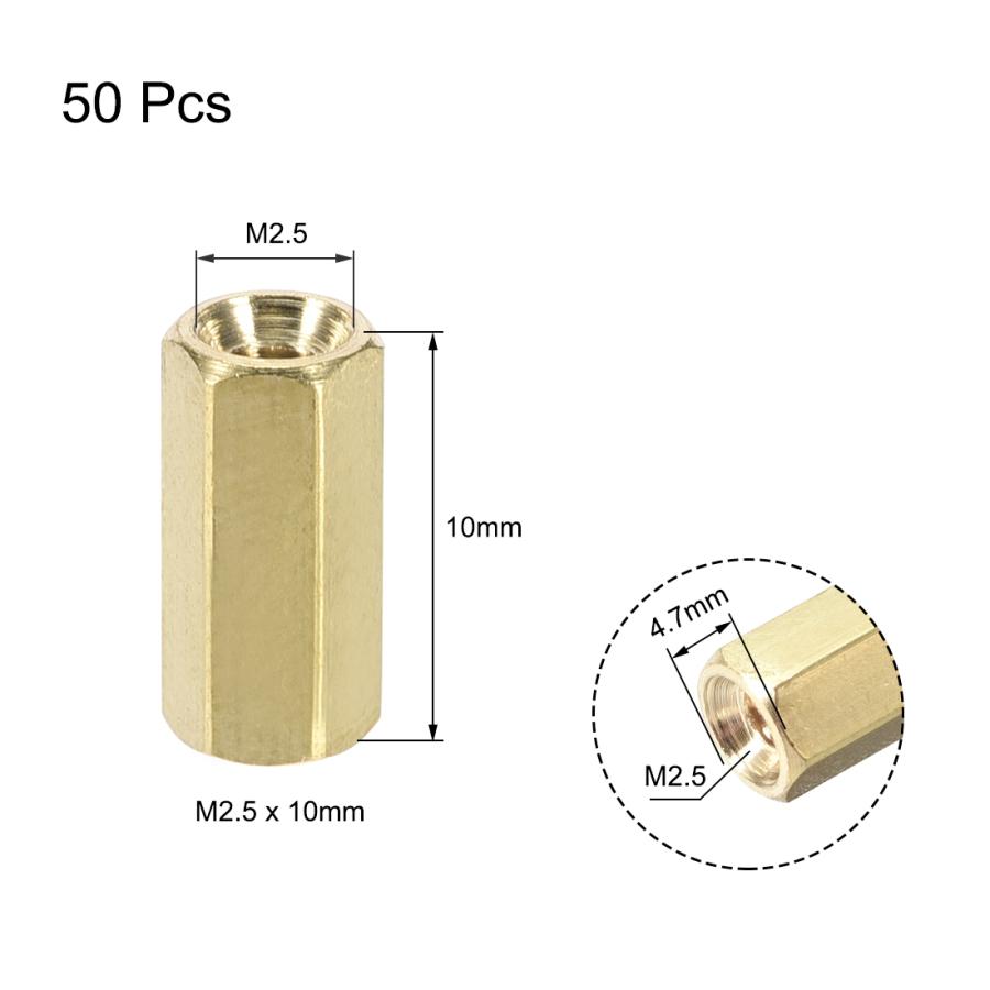 uxcell M2.5x10mm PCBマザーボードスペーサースタンドオフ FPVドローンクアッドコプター コンピューターおよび回路基板用 50個入り｜soten2｜03