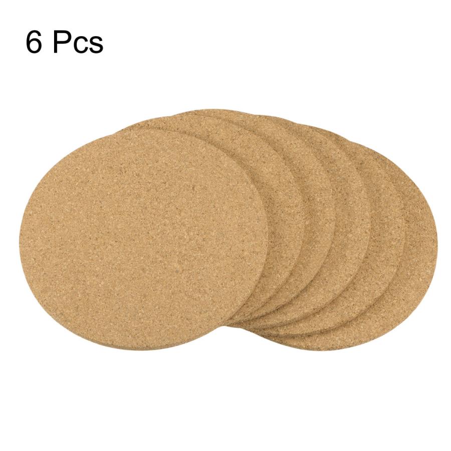 uxcell コルクコースター コルク粒子製 木カップマットソーサーパッド