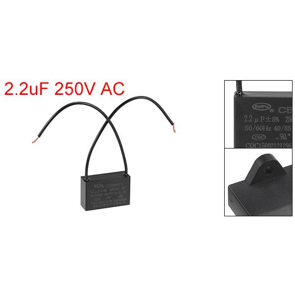 uxcell 天井ファンコンデンサ CBB61 2.2uF 250V AC 2線 37x24x13 mm 扇風機ポンプモーター発電機用|soten2|02