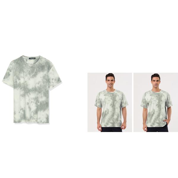 現金特価 Tシャツ カットソー Uxcell Lars Amadeus タイダイ Tシャツ プリントtシャツ ヒップホップ 半袖 メンズ グレー L Www Threeriversofs Com