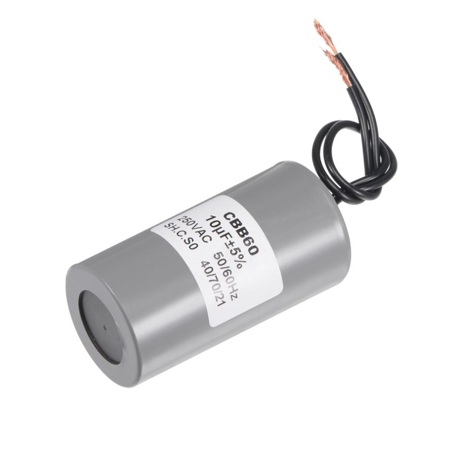 uxcell CBB60ランコンデンサ 10uF 250V AC 2ワイヤー 50/60Hz uxcell CBB60ランコンデンサ 10uF 250V AC 2ワイヤー 50/60Hz