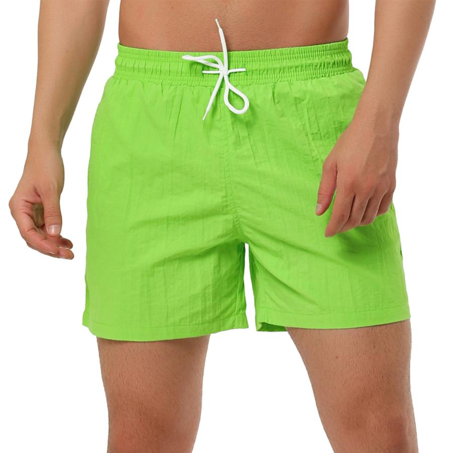 人気色 Uxcell Lars Amadeus メンズ 水着 サーフパンツ ボードショーツ ドローストリング 無地 ビーチ スポーツ ライトグリーン 36 Hanagrocare Com