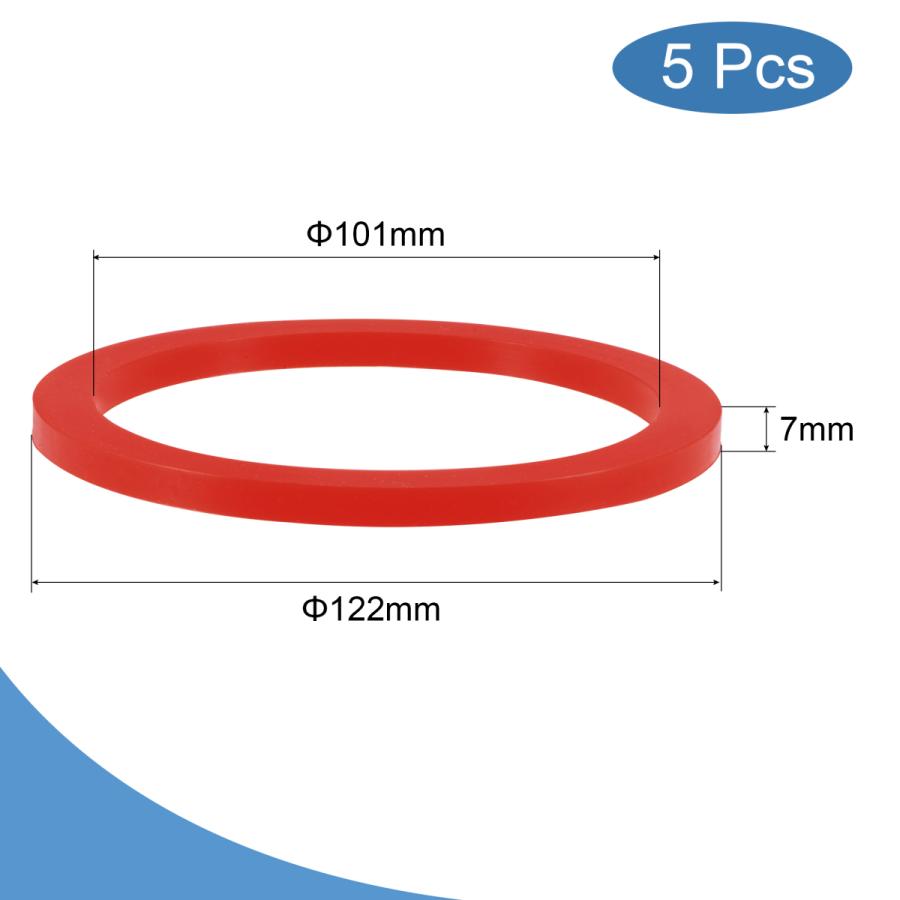 uxcell 平ワッシャー フラットワッシャー シリコーンゴム DN100ガスケット レンチタイプクイックコネクタ用 102 mm レッド 5個｜soten2｜03