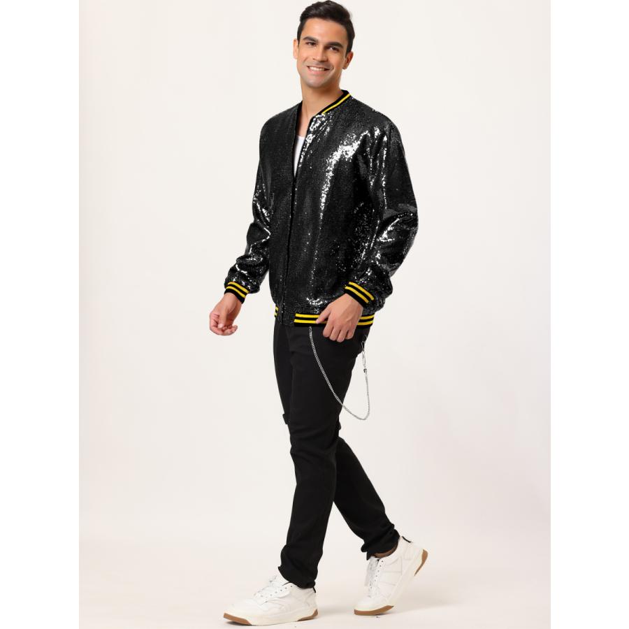 海外正規品】 ザラ メンズ スパンコール ボンバー ジャケット asakusa