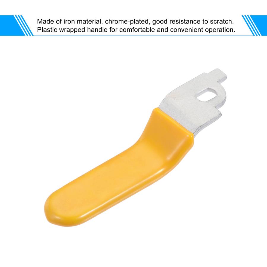 uxcell レバーハンドル 鉄クロムメッキ 交換用 クォーターターン