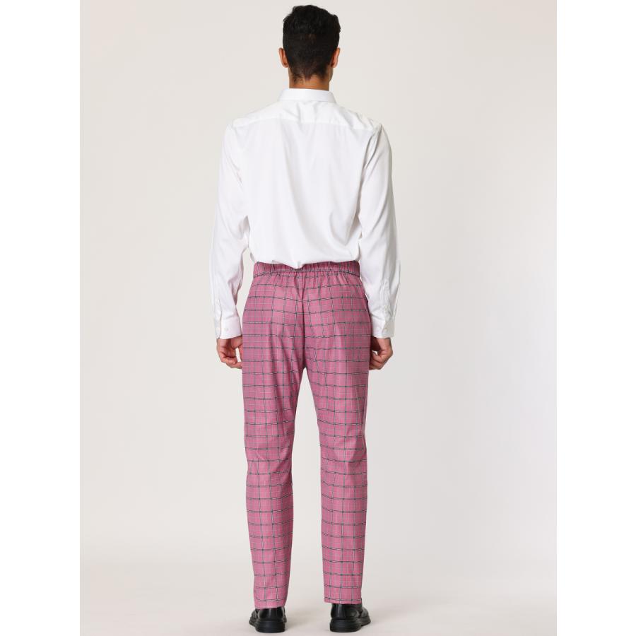 uxcell Lars Amadeus チェック柄パンツ スーツパンツ スラックス 