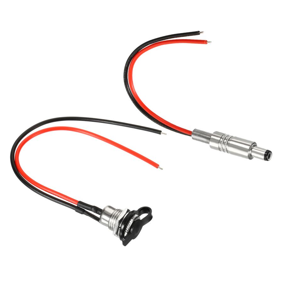 PATIKIL 5.5x2.1mm 2個 DC電源ジャック ソケットネジ オス メスマウント アダプタコネクタ LED ストリップ 防水キャップ付き :a22032100ux0768:ソウテン2号店 通販 LEDストリップコネクタ ストリップ コネクタ 20個入り アダプター 配線