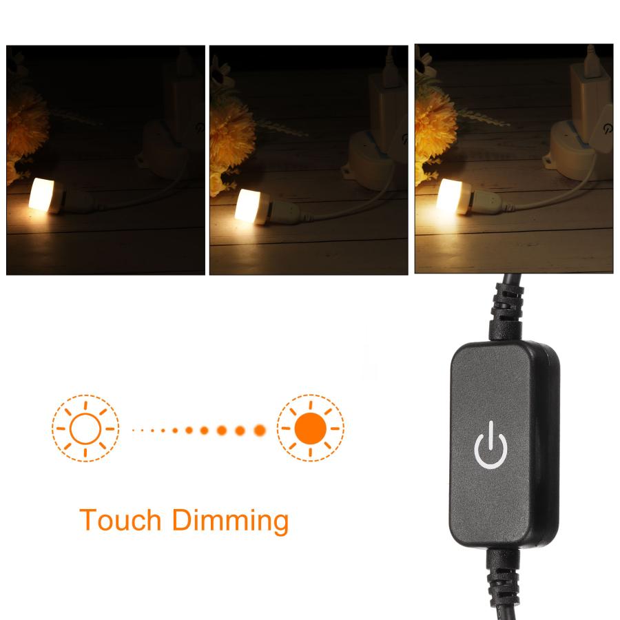 uxcell LEDタッチインライン調光器 5V 3A USB コードタクトスイッチコントローラー 単色発光ダイオードストリップライト用 ブラック｜soten2｜07