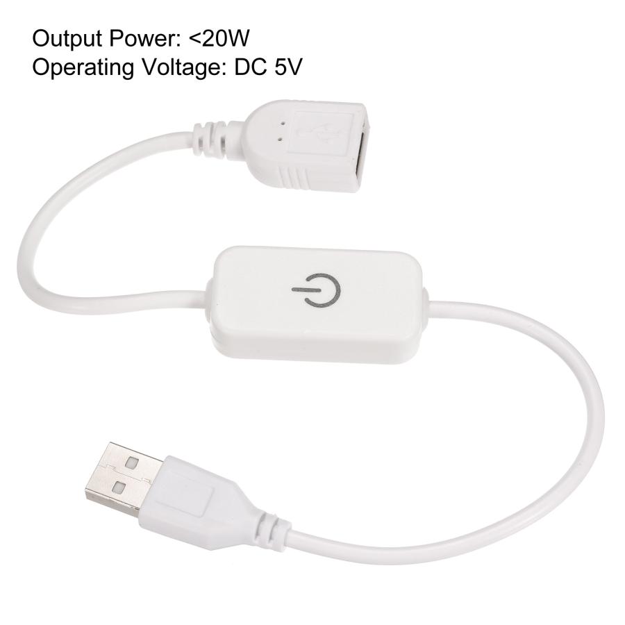 uxcell LEDタッチインライン調光器 5V 3A USB コードタクトスイッチコントローラー 単色発光ダイオードストリップライト用 ホワイト｜soten2｜05