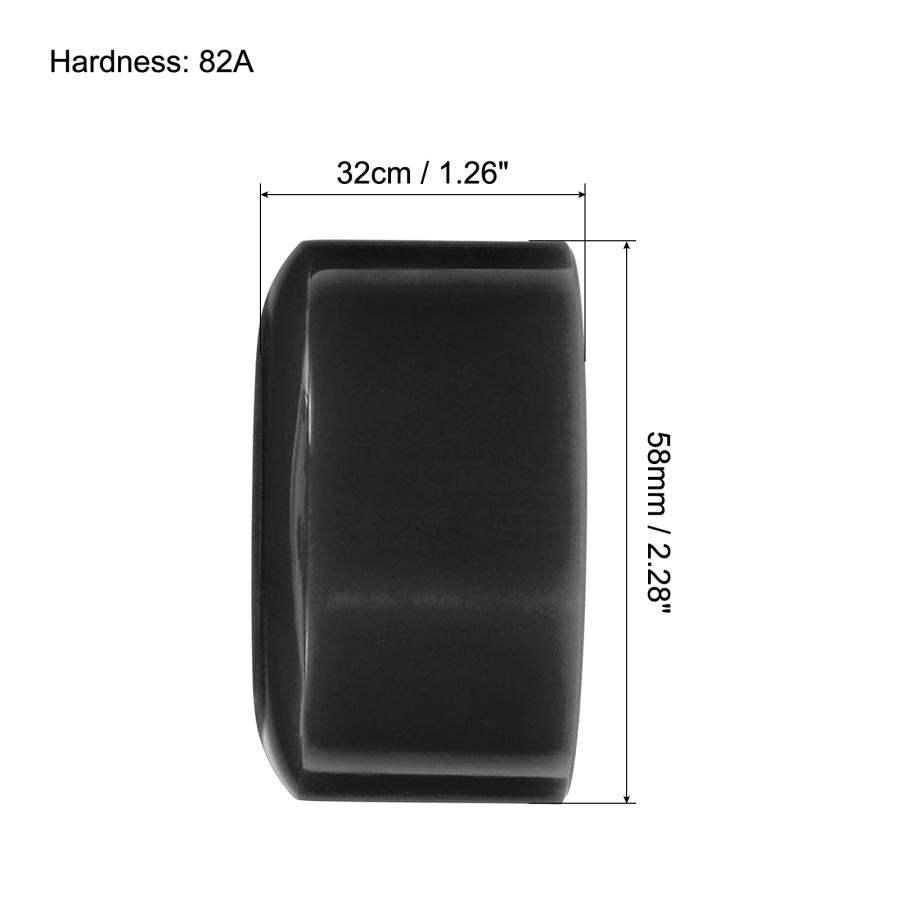 PATIKIL 32x58mm ローラースケート車輪 ベアリング付き 4個 82A クワッドスケートの交換 複列スケート用 屋内屋外スケートボード用｜soten2｜03