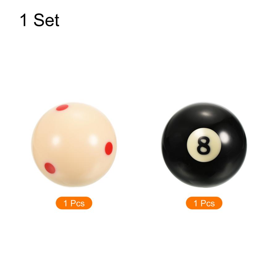 PATIKIL 57mmビリヤードキューボール #8ビリヤードボール 2合1 PATIKIL 57mmビリヤードキューボール #8ビリヤードボール 2合1