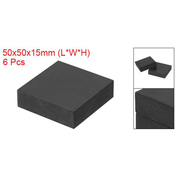 uxcell PATIKIL 植物ポットフィート 50x50x15mm 6個 インビジブルライザー ゴム 正方形 フラワープランター用 ブラック｜soten2｜02