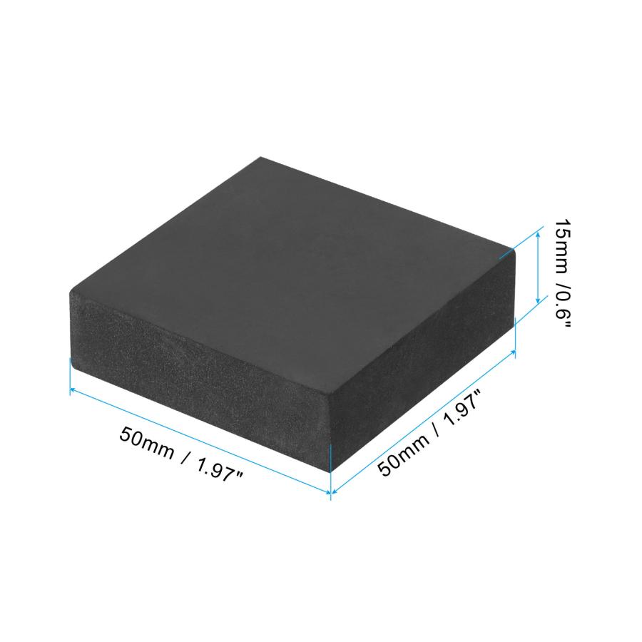 uxcell PATIKIL 植物ポットフィート 50x50x15mm 6個 インビジブルライザー ゴム 正方形 フラワープランター用 ブラック｜soten2｜03