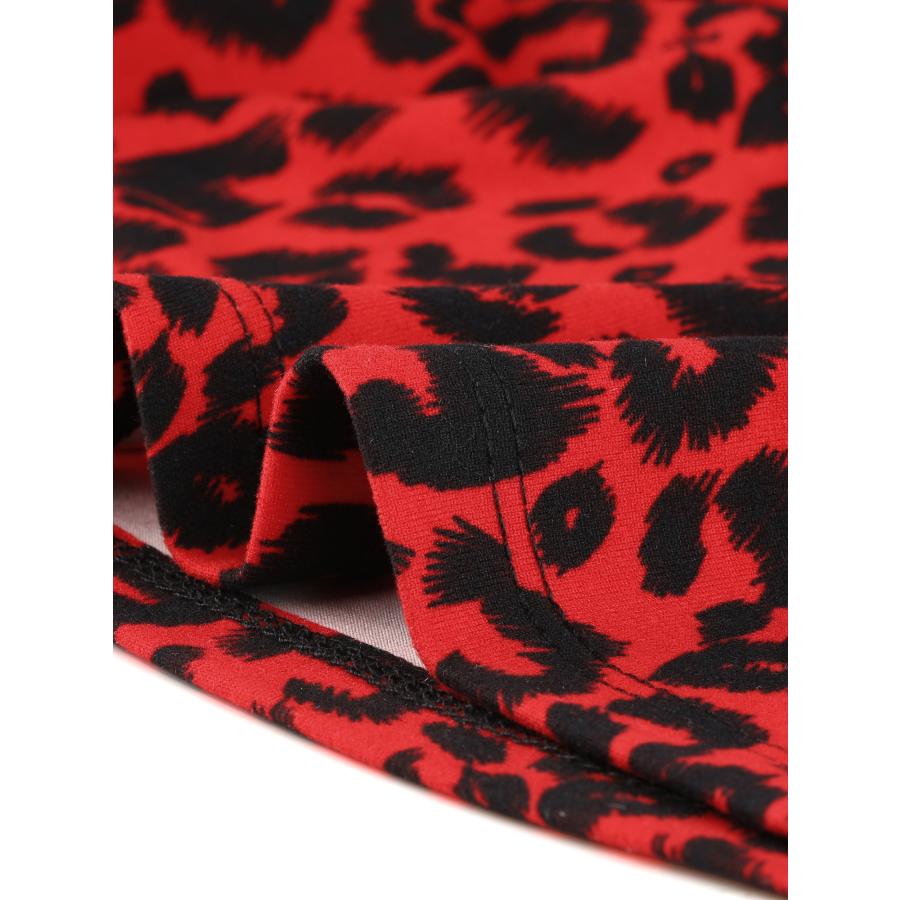 uxcell Allegra K タンクトップ ホルターネック ヒョウ柄 キー