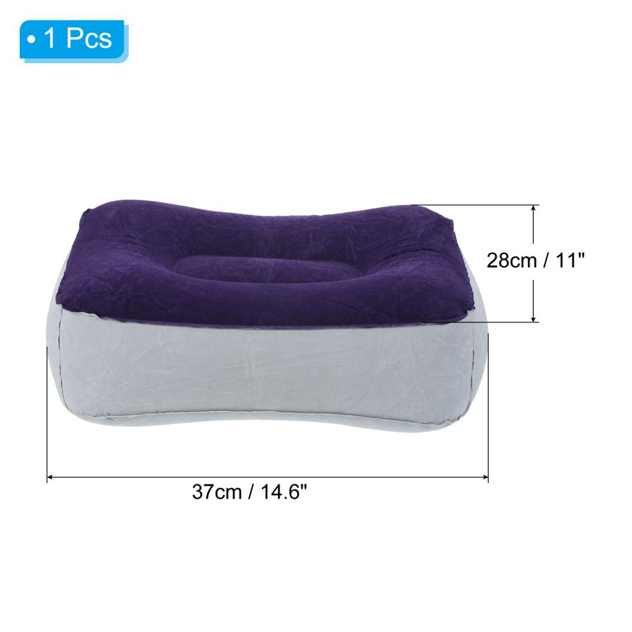 uxcell PATIKIL トラベルフットレスト枕 膨張可能なフットレストクッション トラベルフライトレッグレストピロー グレーブルー｜soten2｜03