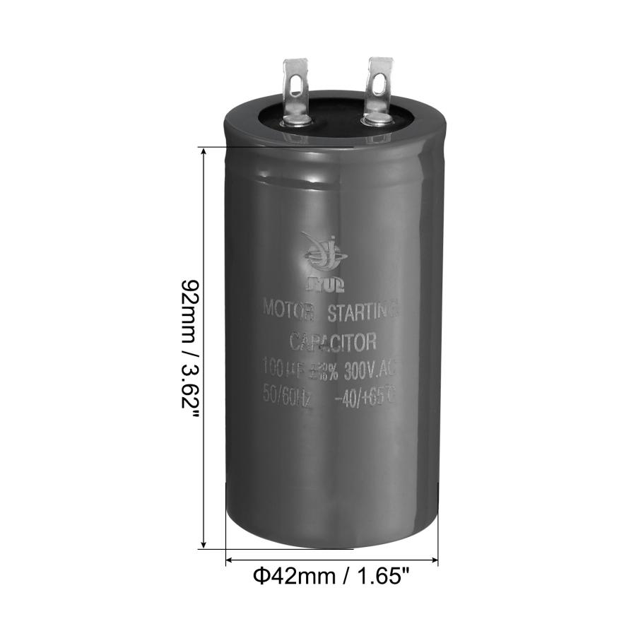 PATIKIL モーター始動コンデンサー 100uf 300V 50/60Hz CD60 PATIKIL モーター始動コンデンサー 100uf 300V 50/60Hz CD60