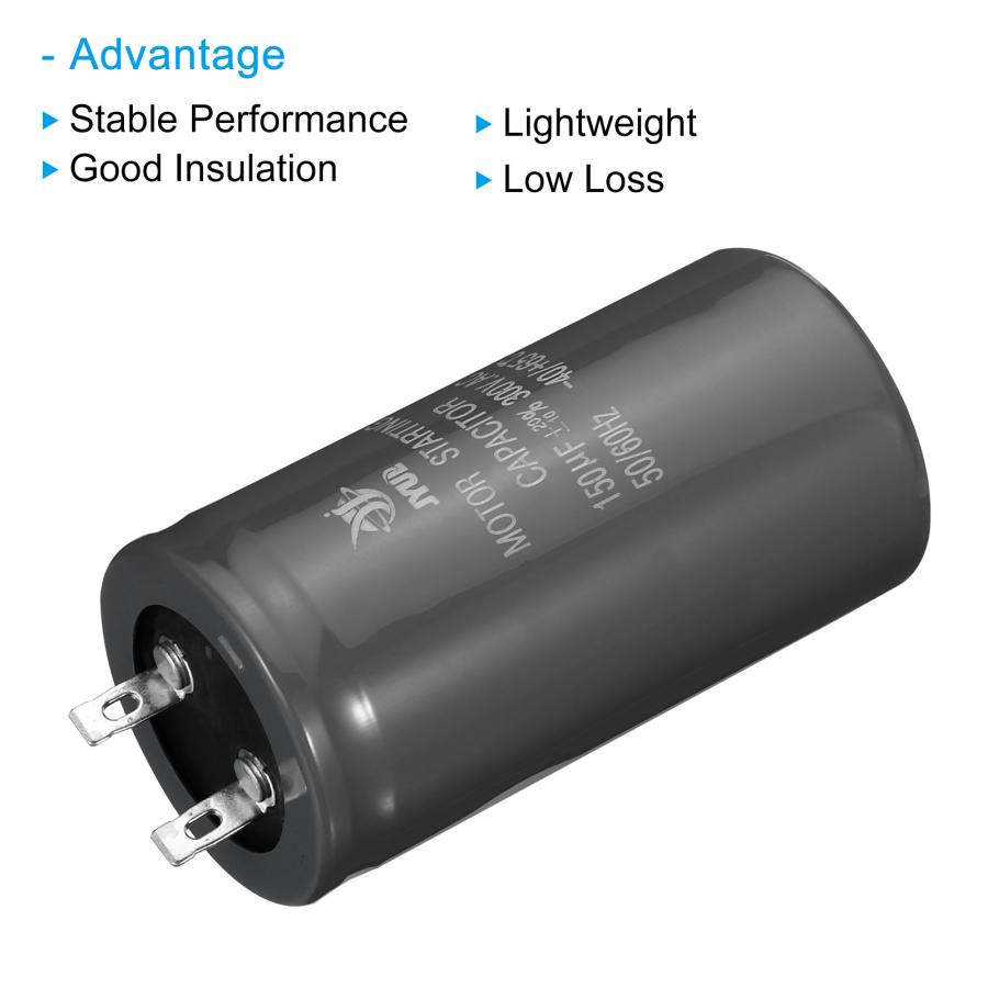 PATIKIL モーター始動コンデンサー 2個 150uf 300V 50/60Hz CD60