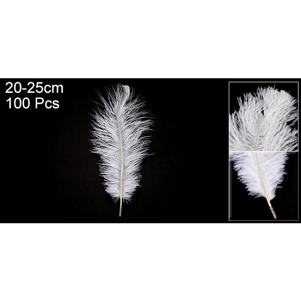uxcell PATIKIL 100個 自然 ダチョウの羽 バルク 20-25cm 大きい
