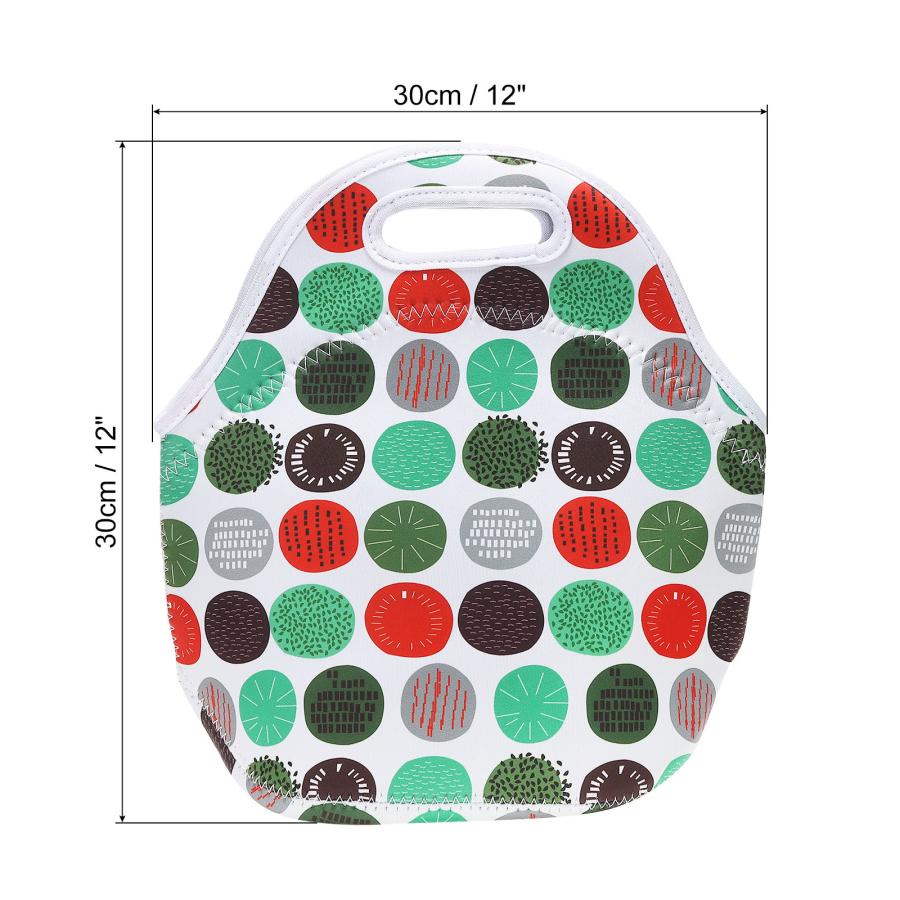 uxcell PATIKIL 断熱ランチバッグ 30x16x30cm 再利用可能な弁当バッグ 保温ランチトート マルチカラー 手持ち食品容器バッグ｜soten2｜03
