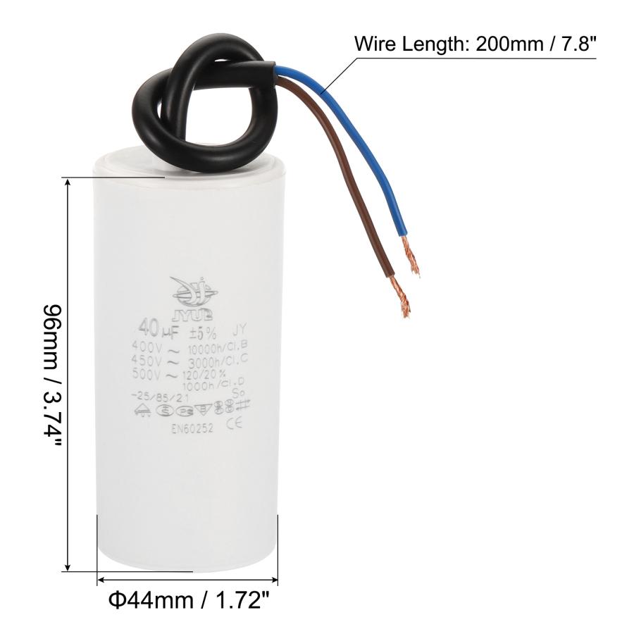 PATIKIL CBB60 Laufkondensator 40uF – 450V, 4-Pin, Für Motoren, Pumpen, Klimaanlagen & Mehr