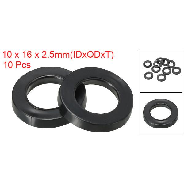 PATIKIL M10 ゴム平ワッシャー 10個入り 10mm ID 16mm OD 2.5mm