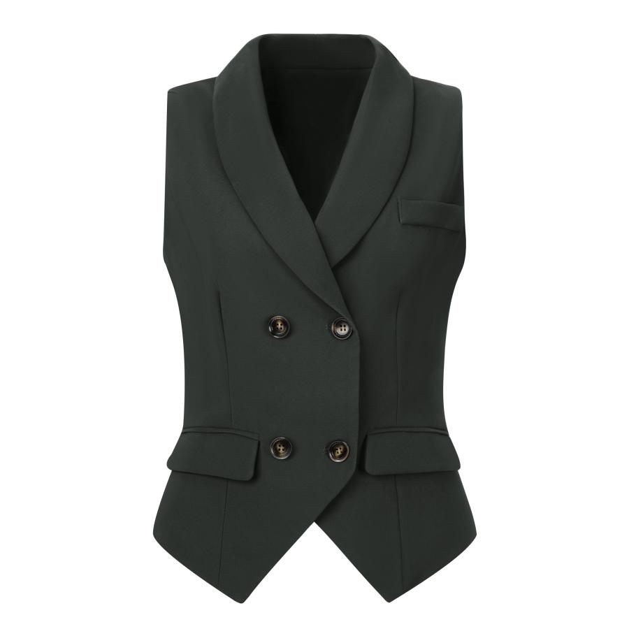 UNITED TOKYO ダブルブレスト ノースリーブ 黒ベスト