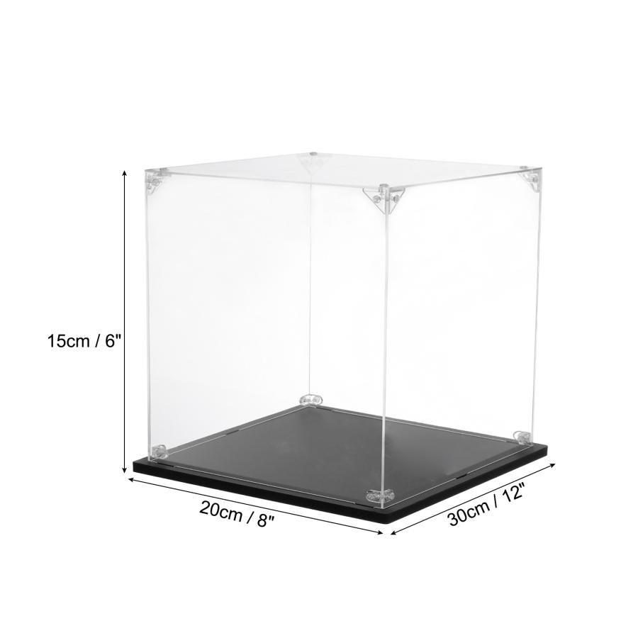uxcell アクリルディスプレイケース 20x30x15cm クリアディスプレイ
