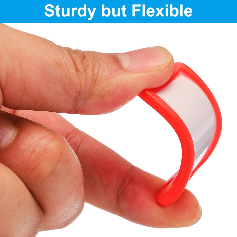 uxcell スプリットリングプラスチックキーチェーン識別子ID荷札