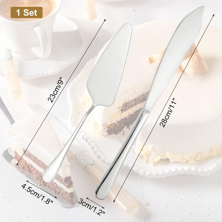 12本　ベネチアンガラス　カトラリーセット　フォークナイフ　ケーキサーバー uxcell ケーキナイフ＆サーバーセット 11/9