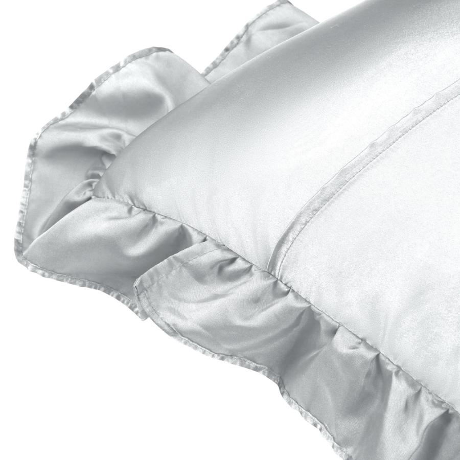 PiccoCasa 枕カバー サテン フリル ひんやり レーヨン 封筒式 接触冷感