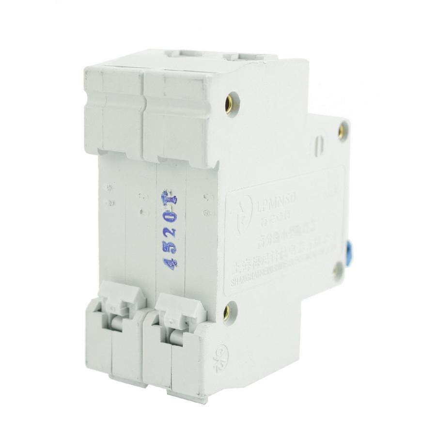 Uxcell DZ47-63 C20 2-Pole Circuit Breaker – 20A 230V/400V, 6000A Breaking Capacity, DIN Rail Mount