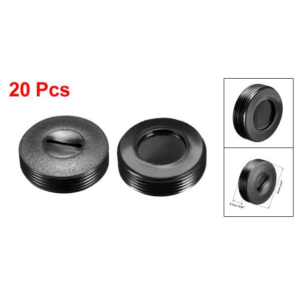 Uxcell Carbon Brush Holder Caps - 22mm OD, 11.5mm ID, 6.5mm Thick, Plastic Threaded Caps, Black, 20 Pack - View #5