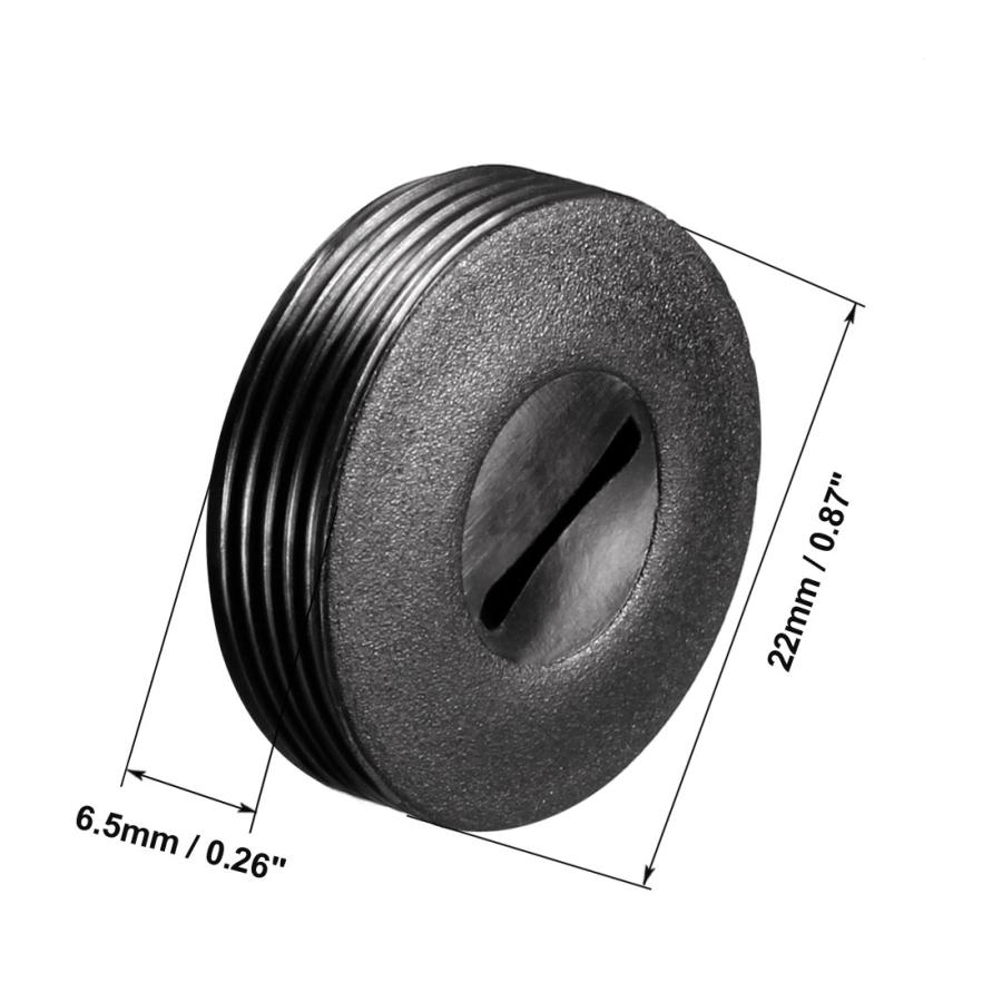 Uxcell Carbon Brush Holder Caps - 22mm OD, 11.5mm ID, 6.5mm Thick, Plastic Threaded Caps, Black, 20 Pack - View #9