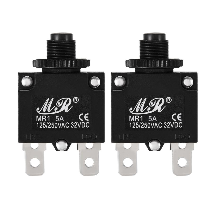 uxcell サーキットブレーカ過負荷保護装置 AC 125/25V 5A
