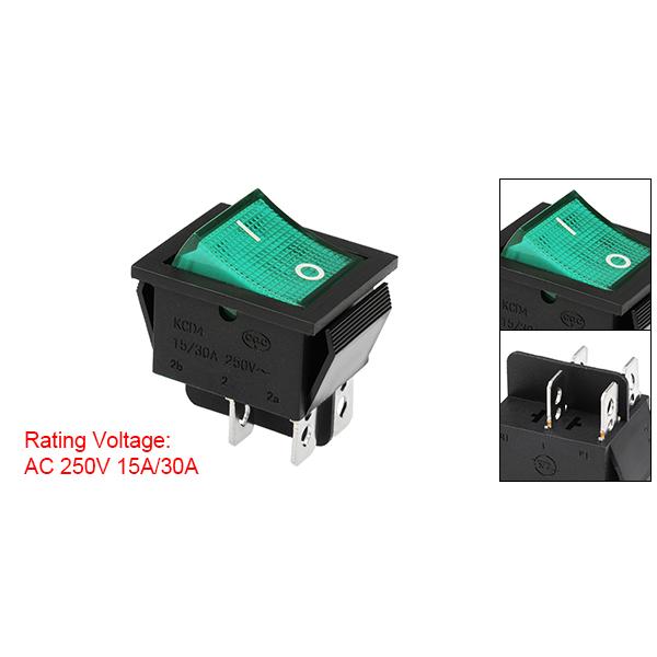 uxcell ボートロッカースイッチ オン/オフ AC 250V 15A / 30A